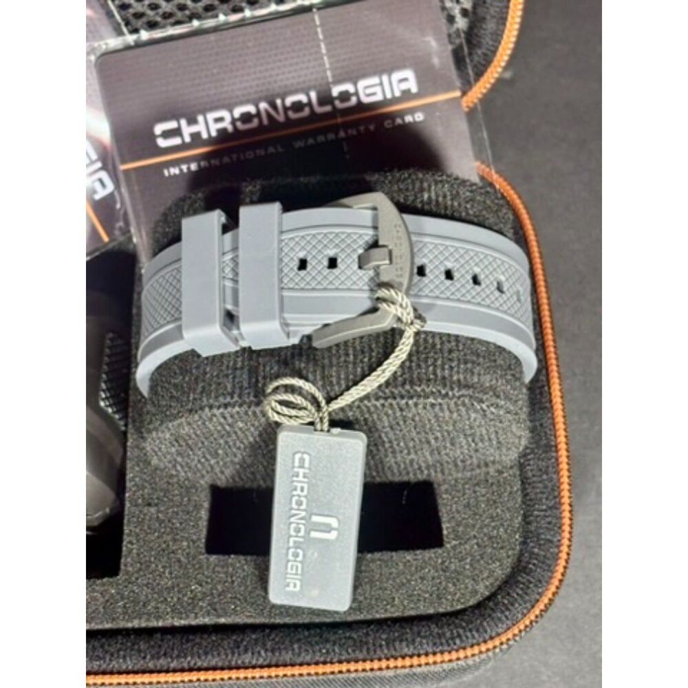 Chronologia Meca Quartz Diver Watch 10ATM Mens Black Full Set Box